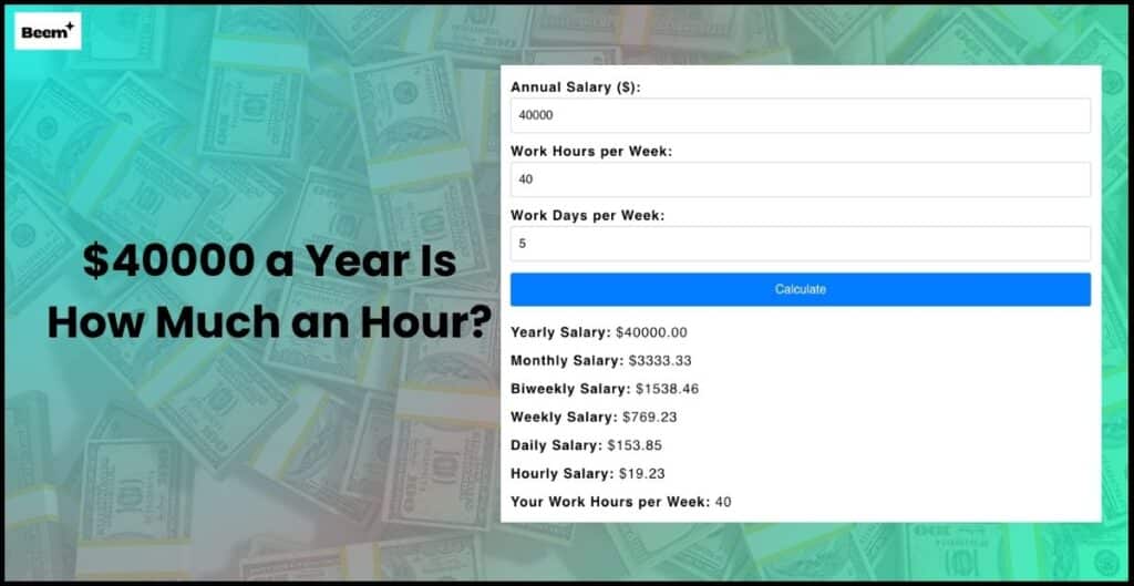 $40000 a Year Is How Much an Hour