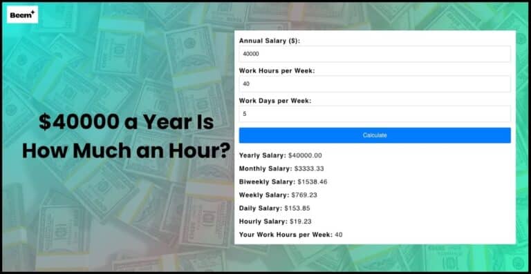 $40000 a Year Is How Much an Hour
