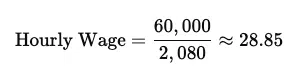 60000 a Year Is How Much an Hour