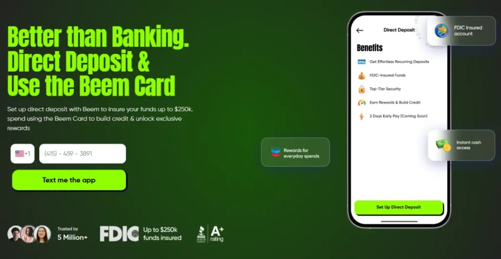 Beem Direct Deposit FDIC Insurance 2026